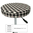 thumbnail image 4 of Kdxio Black Plaid Heart Print Stool Covers Round,Stretch Round Bar Stool Covers Washable Bar Stool Cushion Slipcover for 12-15 Inch Chair, 4 of 7