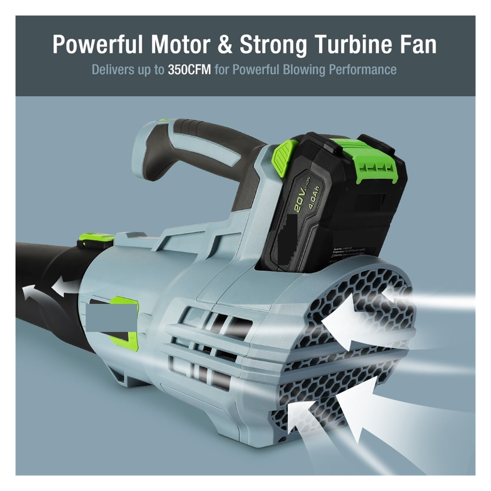 20V Cordless Leaf Blower Cordless Variable Speed Air Blower For Leaves,Dust,Snow Blowing Garden Power Tools Cleaner ,2 IN 1 Trimmer & Edger