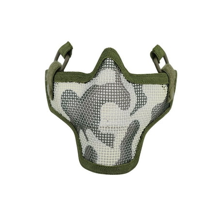 1G Strike Steel Half Airsoft Mask - Jungle Camo