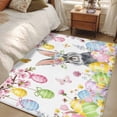 thumbnail image 5 of Easter Bunny Area Rugs Collection 2.7'x5', Colorful Easter Eggs Spring Pink Peach Flowers Non Slip Indoor Rectangle Throw Runner Rug Floor Mat Carpet for Living Room Dining Table Bedroom Nursery, 5 of 9