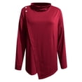 thumbnail image 3 of Womens Summer Clothes Kelon Dressy Tops for Women Long Sleeve Crew Neck Oversized Shirt Clothing Work Blouses Business Casual Outfits, XL, 3 of 5