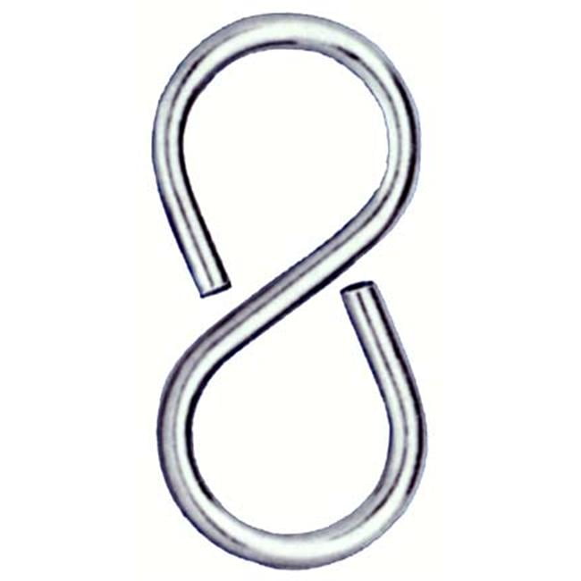 Hindley 100 Count 1.63in. Zinc S Hooks Light Closed Style 41775 Pack