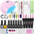 thumbnail image 1 of Nail set and Nail Lamp Choose 6 Color Gel Nail Polish Kit Electric Nail Drill Machine Manicure Set Nails Art Decorations qiuyongming unisex, 1 of 2
