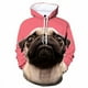 thumbnail image 5 of Sudadera con capucha con estampado 3D de perro Pug feo y divertido para hombre, sudaderas casuales de manga larga, sudaderas con capucha de cuello redondo, abrigos de otoño, 5 of 5