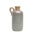 thumbnail image 1 of Sheer Ceramic Decorative Jar With Handle, Gray And Brown, 1 of 1