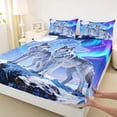 thumbnail image 3 of Feelyou Snow Wolf Animal Bed Sheets, Antarctic Aurora King Sheets, 4pcs, 3 of 7