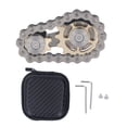 thumbnail image 2 of Metal Bike Chain Sensory Toy, Storage Bag Chains Sprockets Fingertip Toy Sturdy Stress Relief Relaxing  for Work Gold Silver,Multicolor, 2 of 7