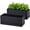 Black, variant on GYA 12 Inch Window Box Planter, Rectangle Plastic Herb Planter with Drainage Holes and Saucer, Indoor Succulent Cactus Vegetable Pot for Windowsill, Garden Balcony, Black, Set of 2, 76-X-B-2