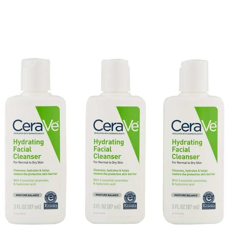CeraVe Cleanserクレンジング3本セット CeraVe Hydrating Cleanser 3 oz (Pack of 3) - Walmart.com