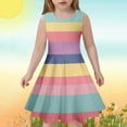thumbnail image 2 of Robes de Printemps pour Filles Robe Évasée Sans Manches Teinture sur Nœuds Robe de Princesse pour Filles, 2 of 5