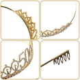 thumbnail image 2 of WRISTBIQUE  Golden Birthday Tiara Crystal Rhinestones Girls 50th Celebration Accessory, 2 of 8