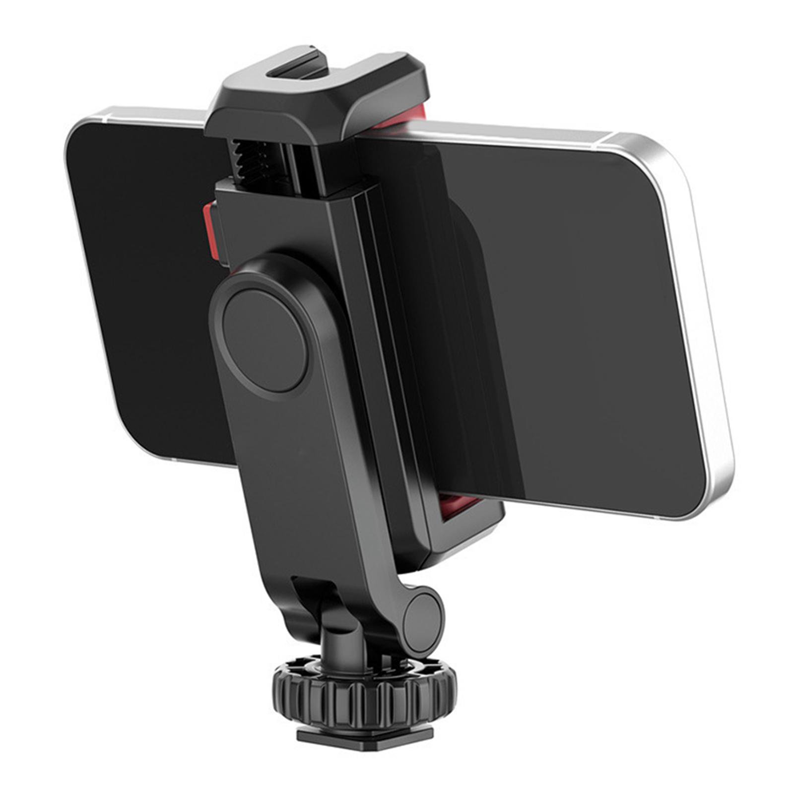 Ph Tripod Mount Adapter 360 degree Rotatable with 2 Cold Shoe Universal Adjustable Holder Stand for Monopod