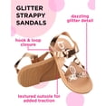 thumbnail image 2 of bebe Girls Metallic Glitter Sandals (Toddler), 2 of 6
