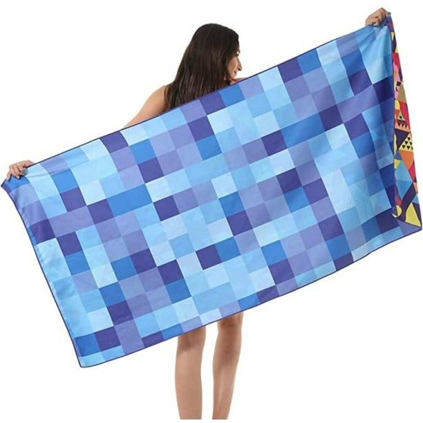 Microfiber Sand Free Beach Towel 63" x 32" Oversized Quick Dry Travel