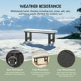thumbnail image 3 of WestinTrends Ashore Outdoor HDPE 48" Modern Backless Patio Bench, Gray, 3 of 16