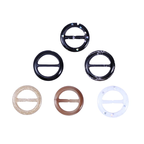 TUWAFE 2026 New 9Pcs Plastic Smoothly Round Shape Elegant Tee Shirt Clips Scarf Clips Inner Diameter 3Cm