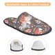 thumbnail image 3 of Fotbe Foxes Pantuflas Peludas para Mujer con Estampado, Zapatillas de Peluche, Zapatos de Invierno para Casa, Uso Interior y Exterior-Large, 3 of 8