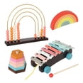 thumbnail image 3 of Juguetes Montessori xilófono juguete sensorial preescolar apilable juguete apilable de arcoíris de madera para regalos de cumpleaños de 3 a 5, 3 of 9