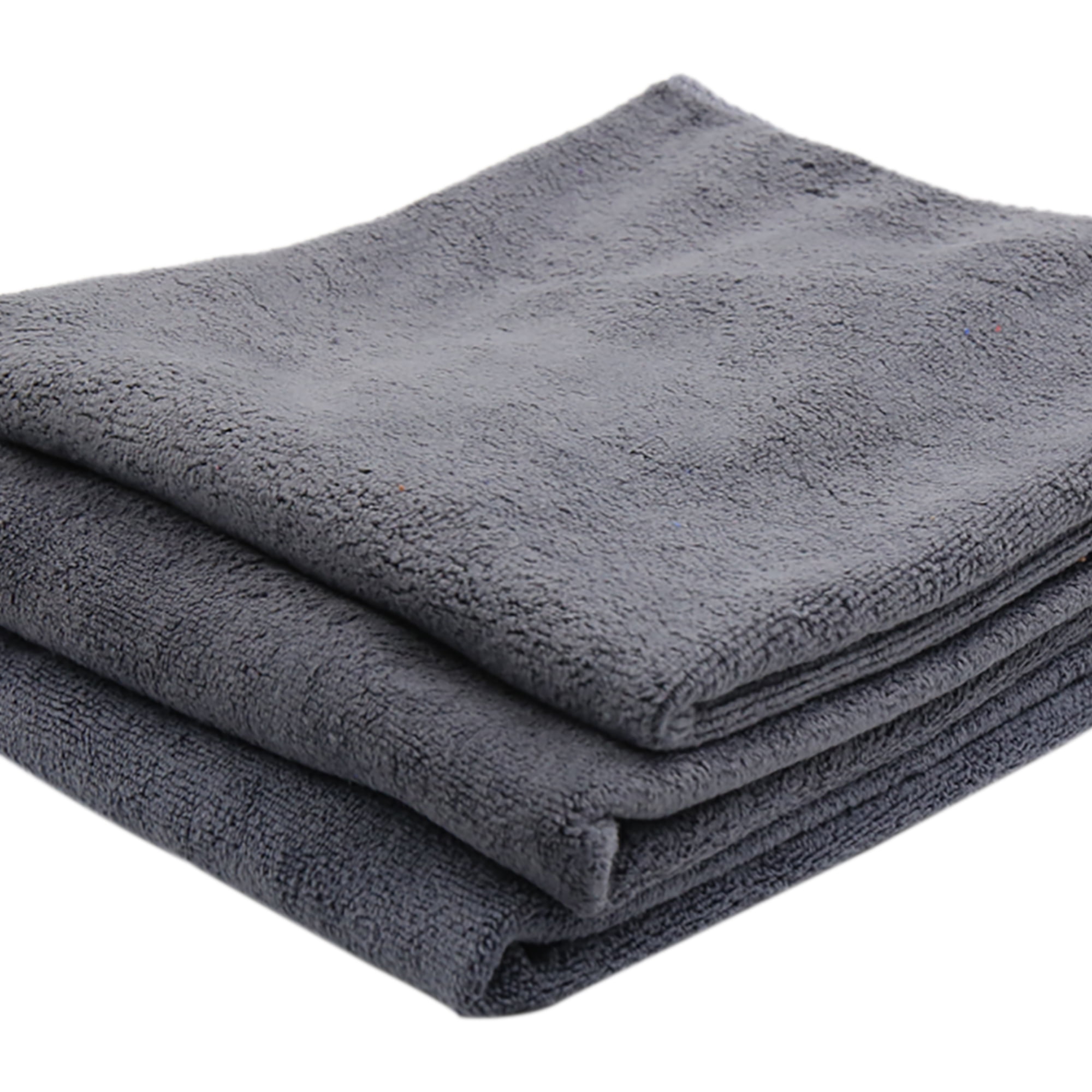 Unique Bargains 40 x 40cm 400GSM Microfiber Car Cleaning Towels Drying Washing Cloth Gray