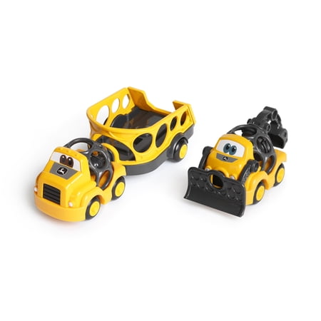 Bright Starts Go Grippers John Deere Construction Crusiers Trailer Set Push Vehicles, Ages 12 months +