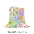 thumbnail image 3 of Nkmbld Easter Flannel Throw Blanket Easter Decoration Blanket Soft Breathable Warm and Comfortable Blanket for Bed, Sofa, Chair, Camping and Travel, 3 of 8