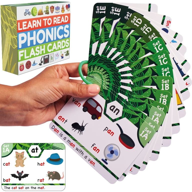 Bambino Tree Phonics Flash Cards - Learn to Read Game for Kids