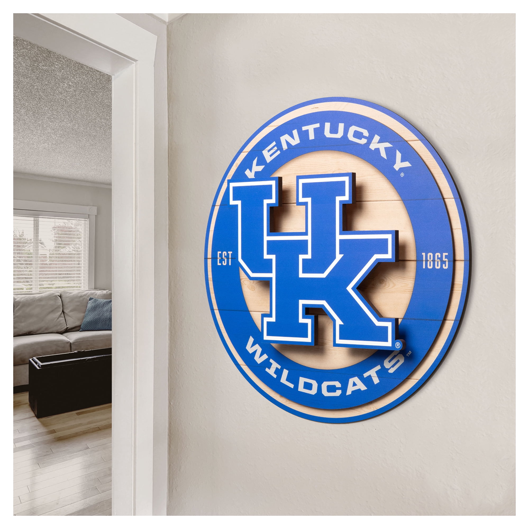 IDNA Kentucky Wildcats 15" x 15" 3DX Logo Circle Backer Wall Art
