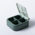 thumbnail image 2 of fashionhome Pill Box 4 Grids Tablet Storage Case Portable Travel Divider Organizer Pill Container, Green, 2 of 9