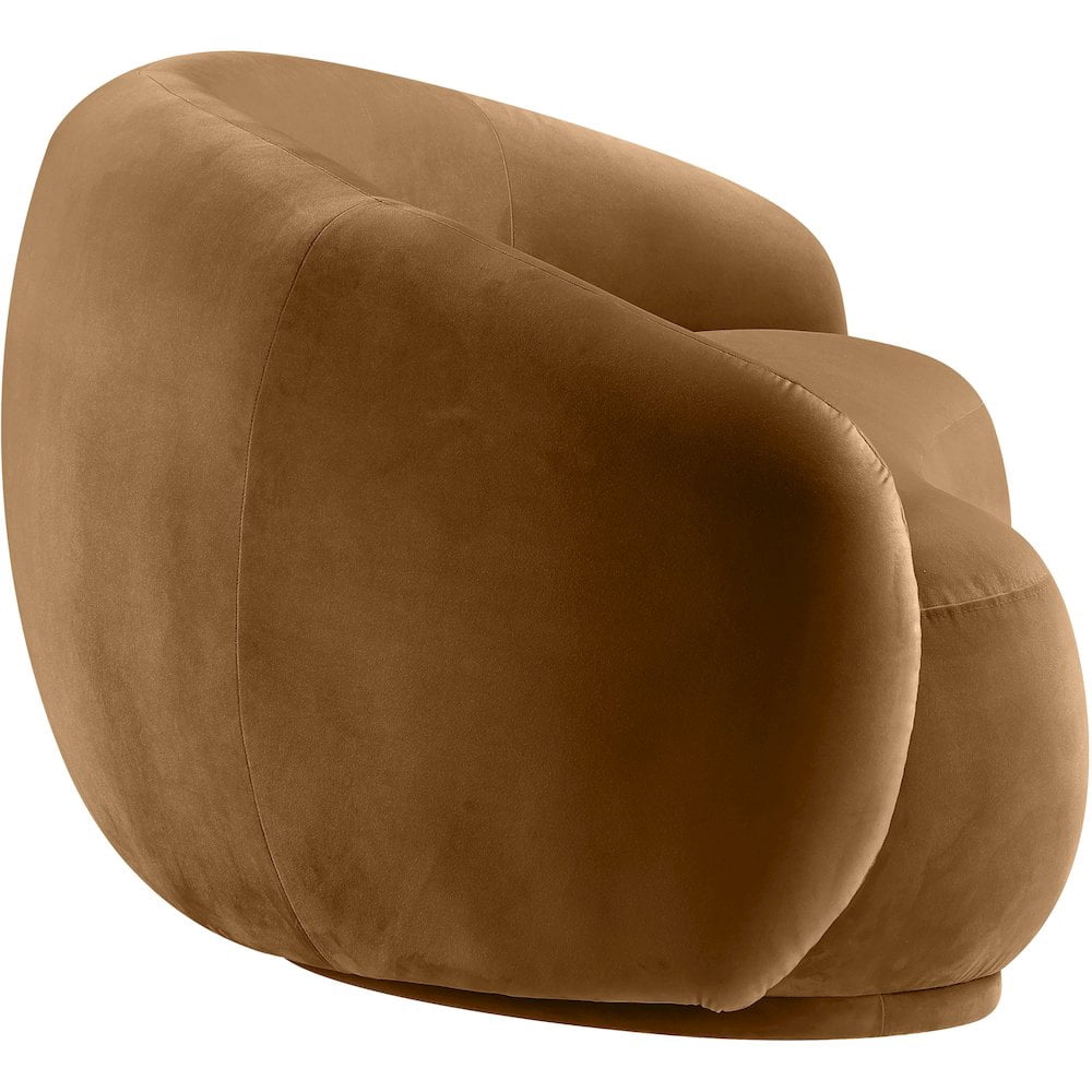 Meridian Furniture Emery Saddle Velvet Loveseat