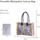 thumbnail image 3 of LHSHID Women Canvas Handbag Ethnic Style Tote Bag Retro Shoulder Bag with Tassels Summer Beach Bag Bohemian Top Handle Bag, 3 of 6