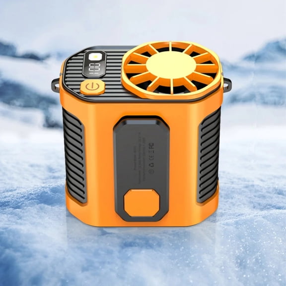 XZKING Portable Waist Clip Fan, Personal Neck Fan with Lanyard, 10 Speeds Strong Airflow Fan for Working, Hiking, Fishing,Camping