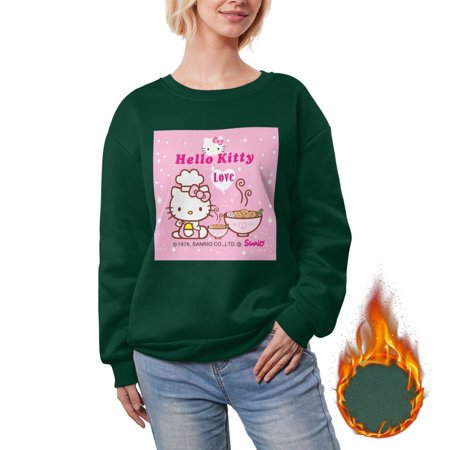 

Hello Kitty Plush And Thickened Women S Niche Casual New Top