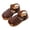 Brown, variant on Toddler Girls Gladiator Sandals Leather Studded Ankle Strappy Zipper Hook & Loop Flat Slides for 2T-6T Kids Roman Summer Casual Shoes