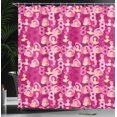 thumbnail image 3 of Ambesonne Women's Day Shower Curtain, Circular Lady Portraits, 69"Wx70"L, Magenta Pale Pink Peach, 3 of 4