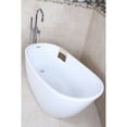 thumbnail image 3 of Kingston Brass VTRS592928 59" Acrylic Oval Single Slipper Freestanding Tub with Drain, Glossy White, 3 of 10