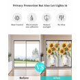thumbnail image 4 of Window Privacy Film Yellow Sunflower Stained Glass Window Film Decorative Sun Block Window Cover Country Floral Grey Barn Wood Grain Window Clings Static Adhesive Sticker for Bathroom 19.6"x39.3", 4 of 7