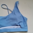 thumbnail image 4 of Swimsuits for Women,Women's Bikini Solid Set Swimsuit Two Piece Filled Soild Swimwear Beachwear Light blue XL(XL), 4 of 5