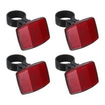 Bike Front and Rear Wheel Spoke Reflectors, 4 Pcs Bicycle Cycling Safety Warning Reflectors for Handlebar Seat Post Red