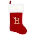 thumbnail image 1 of SUTENGDA 20 Inches Monogram Christmas Stockings Red Velvet with White Super Soft Plush Cuff Embroidered Xmas Stockings Classic Personalized Stocking Decorations for Family Holiday Season, 1 of 5