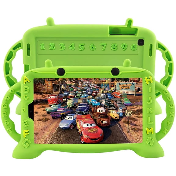 Golden Sheeps Kid Friendly Case Compatible for Samsung Galaxy Tab A7 Lite 8.7 Inch 2021 SM-T220 SM-T225 SM-T227 Shockproof Ultra Light Weight Convertible Handle Stand Cover (Green)
