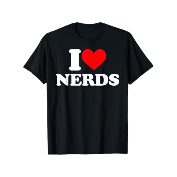 Soft Cotton Short-Sleeved Shirt i love nerds tshirt i heart nerds t shirt Man Top