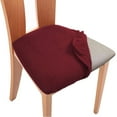 thumbnail image 3 of Funda de cojín para asiento de silla, funda para asiento de silla para sillas de comedor y cocina Vino rojo, 3 of 9