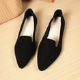 thumbnail image 5 of Classic Pointed Toe Ballet Flats for Women Lightweight Slip On Loafers Comfortable Walking Canvas Dressy Shoes, 5 of 6