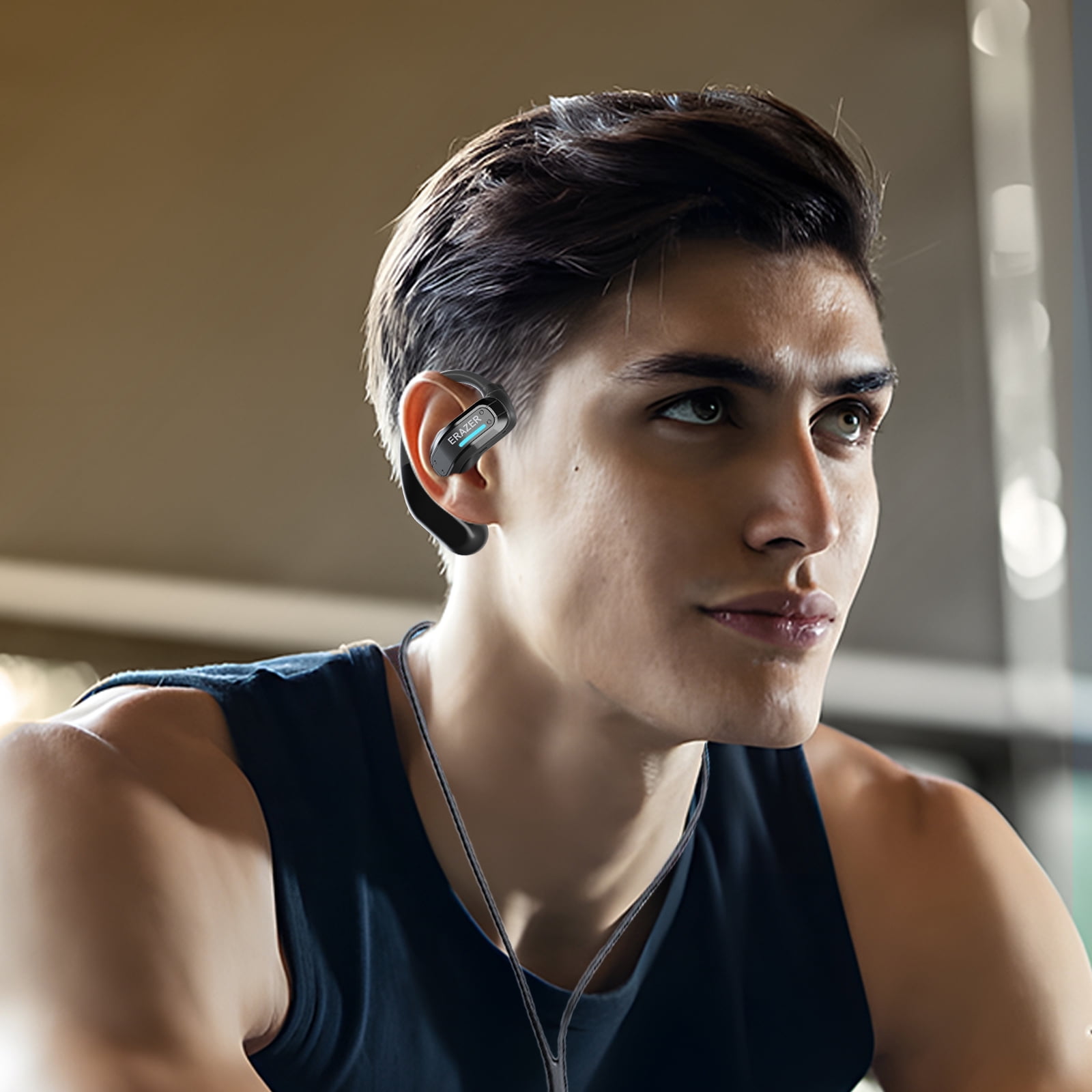 ERAZER X8 Wireless Bluetooth 5.4 Open-Ear Earbuds, AI Translator, Noise-Cancelling Headphones, 130+ Languages, 30H Playtime,Black