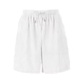 thumbnail image 6 of Garbnen Corduroy Shorts Men Elastic Waist Wide Leg Mens Athletic Shorts Lightweight Big and Tall Gym Outdoor Bermuda Shorts Men with Pockets White XXL, 6 of 9
