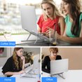 thumbnail image 7 of FIASON 1 Pack Space Gray Adjustable Laptop Stand,Compatible with 9-17" Laptop,7-Levels Ventilated Aluminum Laptop Holder for Desk,Ergonomic Universal Computer Stand with aluminum, metal and Rubber, 7 of 7