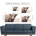 thumbnail image 7 of Wall Art Prints - Unframed HD Printed Travel Picture Poster Decorations for Home Decor Living Dining Bedroom Bathroom College Dorm Room by Humble Chic NY, Highland Cow, Black, White, Sepia, Light Brow, 7 of 7