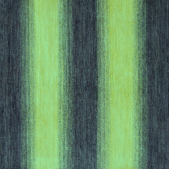 Ahgly Company Indoor Square Abstract Turquoise Blue Modern Area Rugs, 5' Square