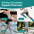 thumbnail image 6 of BraceAbility Open Toe Knee High Compression Socks 20-30 mmHg for Circulation Support, L, Gray, 1 Pair, 6 of 9
