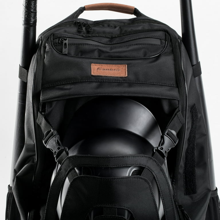 Franklin Sports Youth Baseball Backpack Bag - MLB Batpack - Black/Gray 